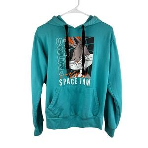 Space Jam Bugs Bunny Tune Squad Teal Graphic Hoodie Sweatshirt Teal Blue